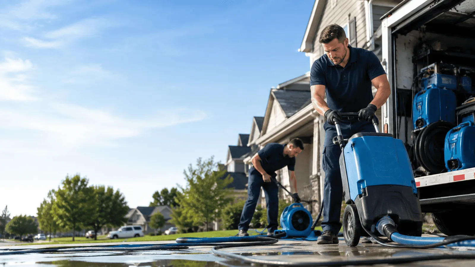 Basement Flooding being performed in St Louis Park, MN